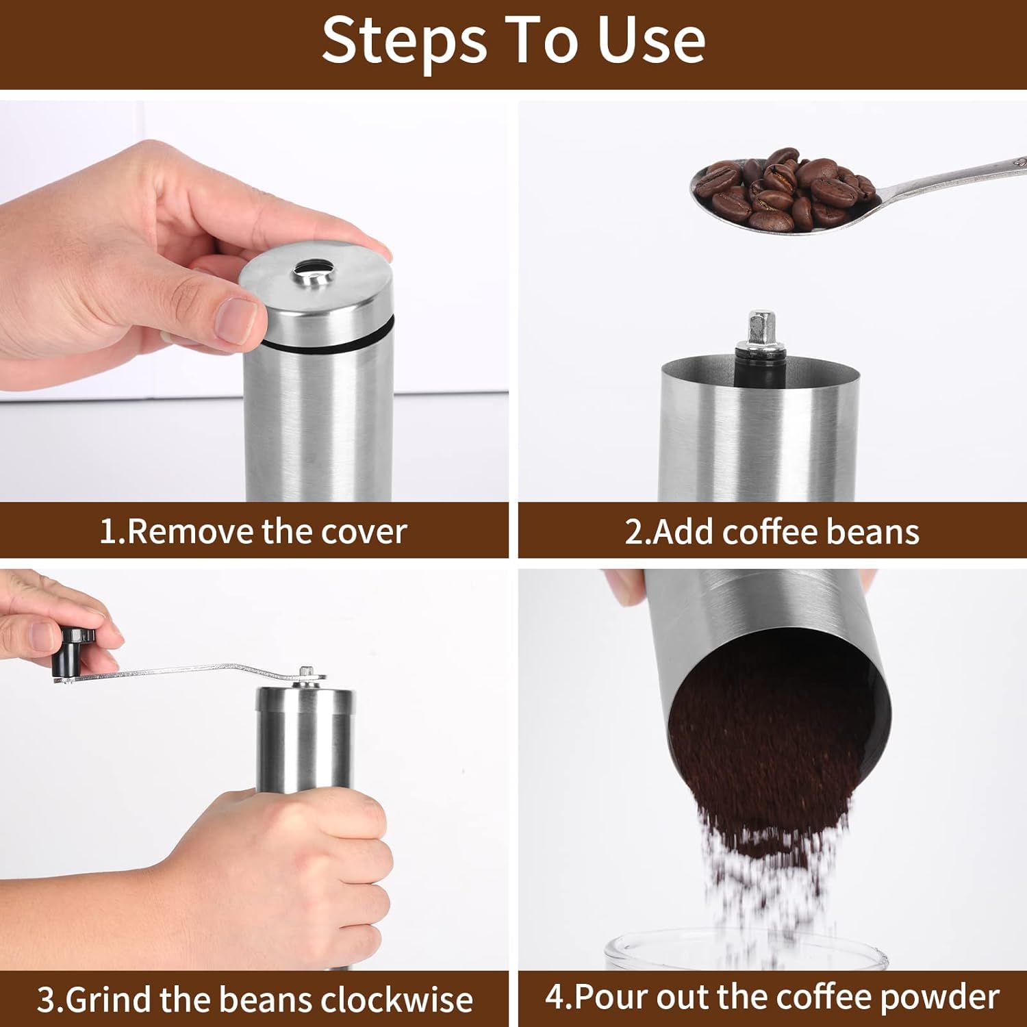 Portable Stainless Steel Coffee Grinder