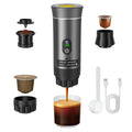 Portable Coffee Maker Espresso Machine for Travel Nano Car Coffee Maker Compatible with Ground Coffee & Capsule for RV, Hiking Camping Office